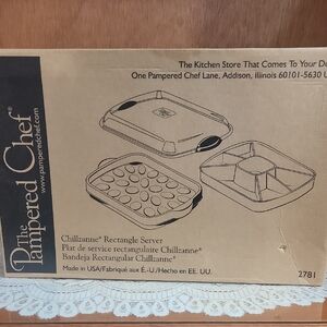 Pampered Chef Chillzanne Rectangle Server Set